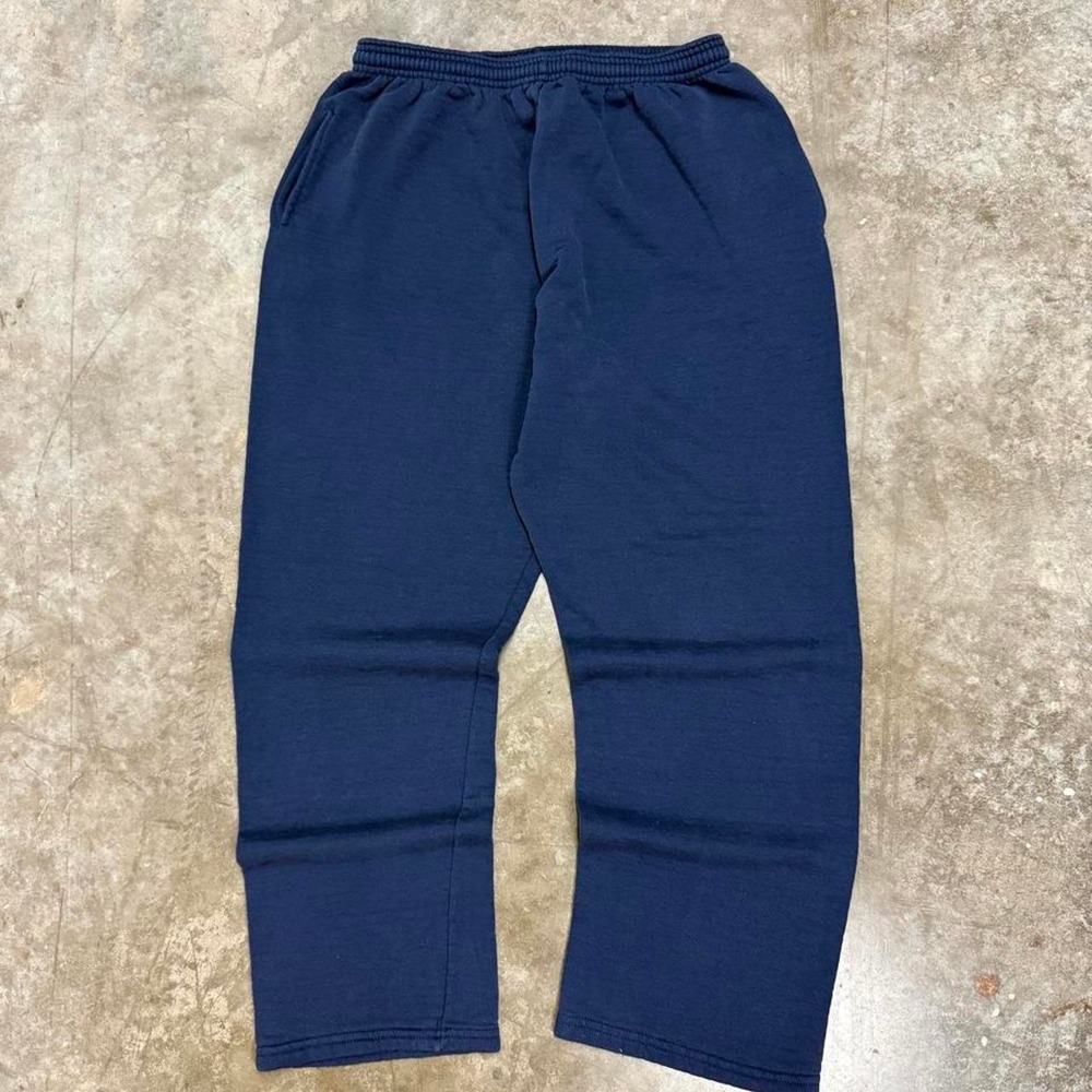 Vintage 90s Russell Athletic Navy Baggy Sweatpants XL Open Bottom Joggers Navy